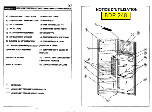 Mode d’emploi Bluesky BDP 248 Réfrigérateur combiné