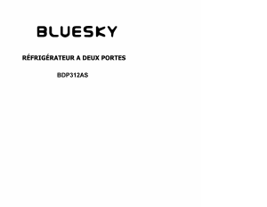 Mode d’emploi Bluesky BDP 312AS Réfrigérateur combiné
