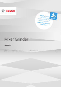 Manual Bosch MGM6641BIN Blender