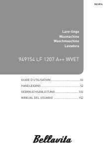 Mode d’emploi Bellavita LF 1207 A++ WVET Lave-linge