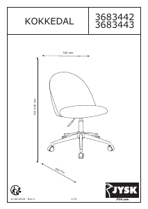 Manual JYSK Kokkedal Scaun de birou