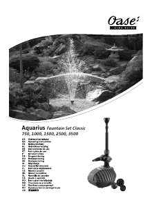 Manuale Oase Aquarius Classic 2500 Pompa per fontana