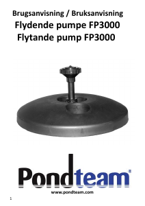 Bruksanvisning Pondteam FP3000 Fontänpump