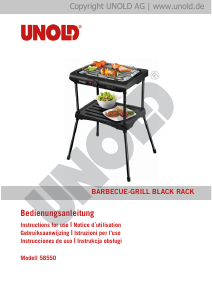 Manual Unold 58550 Black Rack Barbecue