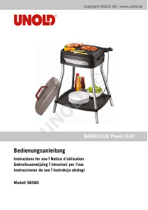 Manuale Unold 58580 Power Grill Barbecue