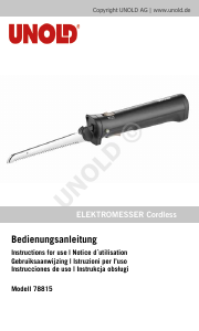 Manual de uso Unold 78815 Cuchillo eléctrico