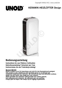 Bedienungsanleitung Unold 86430 Design Heizgerät