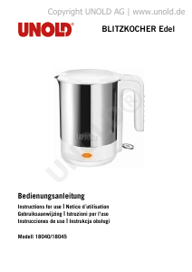 Manual Unold 18045 Edel Kettle