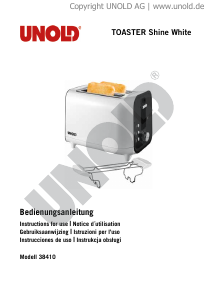 Bedienungsanleitung Unold 38410 Shine White Toaster