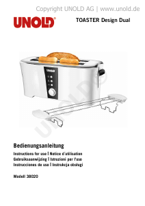 Handleiding Unold 38020 Design Dual Broodrooster