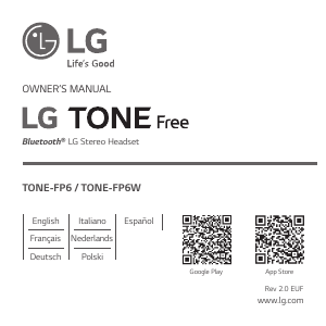 Manuale LG TONE-FP6 Cuffie