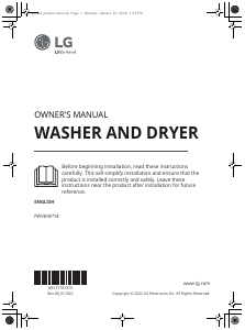 Manual LG FWV696WSE Washer-Dryer