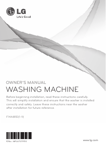 Manual LG F14A8RD6 Washer-Dryer