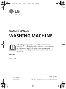 Manual LG F4V710STSH Washing Machine