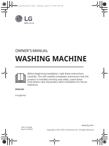 Handleiding LG FCV309WNE Wasmachine