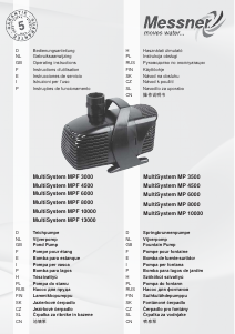 Handleiding Messner MultiSystem MP 3500 Fonteinpomp