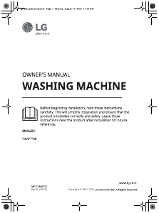 Manual LG F4V510WSE Washing Machine