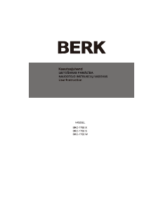 Vadovas BERK BRC-1755 W Šaldytuvas-šaldiklis