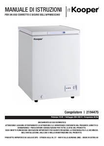 Manual Kooper 2194475 Freezer