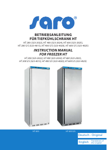 Manual Saro HT 600 S/S Freezer