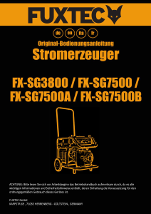Bedienungsanleitung Fuxtec FX-SG7500A Generator