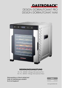 Handleiding Gastroback 46602 Voedseldroger