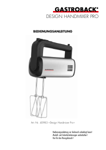 Handleiding Gastroback 40977 Pro Handmixer