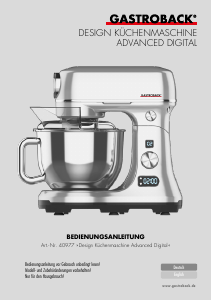 Handleiding Gastroback 40977 Advanced Digital Standmixer