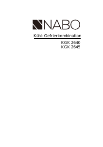 Manual NABO KGK 2640 Fridge-Freezer