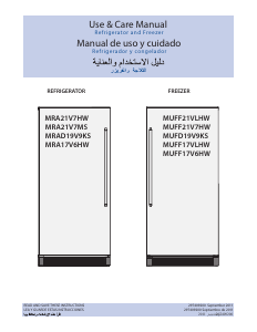 Manual Frigidaire MRA17V6HW Refrigerator