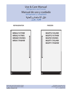 Manual de uso Frigidaire MUFF17V6HW Congelador