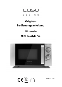 Manual de uso Caso M 20 Ecostyle Pro Microondas