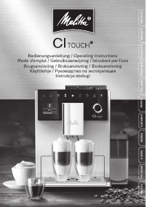 Bedienungsanleitung Melitta CI Touch Kaffeemaschine