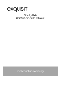 Bedienungsanleitung Exquisit SBS 150-GF-040F Kühl-gefrierkombination
