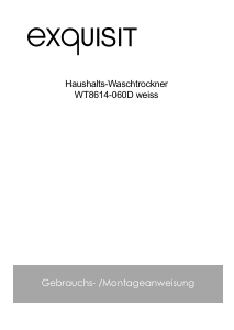 Bedienungsanleitung Exquisit WT8614-060D Waschtrockner