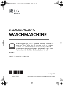 Mode d’emploi LG F6WV709P1 Lave-linge