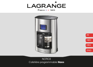 Manual Lagrange 529001 Naos Coffee Machine