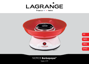 Bedienungsanleitung Lagrange 379003 Barbapapa Zuckerwattemaschine