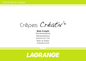 Manual de uso Lagrange 139001 Creativ Crepera