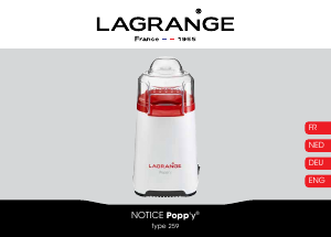 Bedienungsanleitung Lagrange 259003 Poppy Popcornmaschine