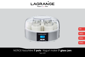 Handleiding Lagrange 439103 Yoghurtmaker