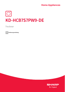Bedienungsanleitung Sharp KD-HCB7S7PW9-DE Trockner