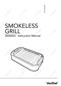 Manual VonShef 2000053 Table Grill