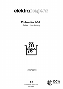 Brugsanvisning Elektra Bregenz MIS 6496 FX Kogesektion