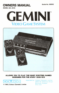 Handleiding Coleco Gemini