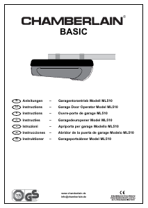 Handleiding Chamberlain ML510 Basic Garagedeuropener