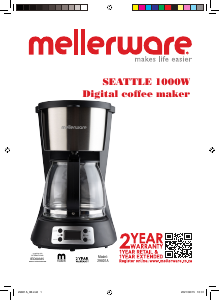 Mode d’emploi Mellerware 29801A Seattle Cafetière