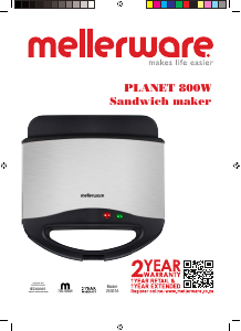 Handleiding Mellerware 25301A Planet Contactgrill