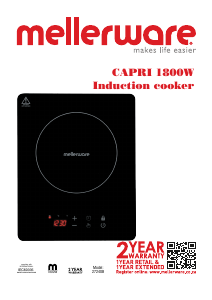 Manual de uso Mellerware 46004B Capri Placa
