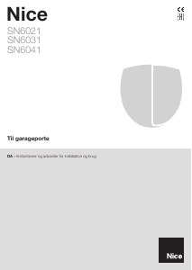 Brugsanvisning Nice SN6031 Garageportåbner